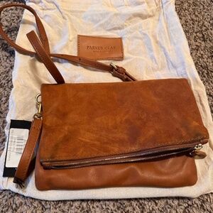 Parker Clay Makeda Mini Crossbody Bag, Rust Brown